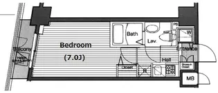 ガラ・ステーション四谷三丁目【8階】の間取り