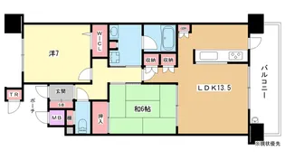 大阪府豊中市新千里西町1【マンション】の間取り