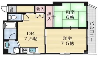 麻田レインボーハイツ【1階】の間取り