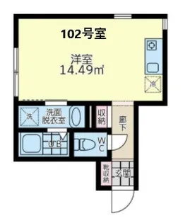 カルム左門町【1階】の間取り