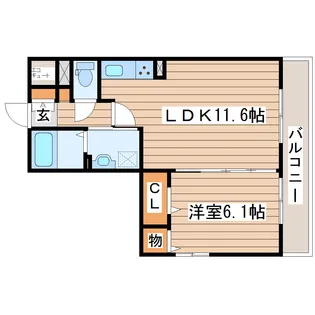 フロレスタ上杉【3階】の間取り