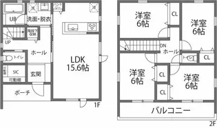 千葉県松戸市上矢切【一戸建】の間取り