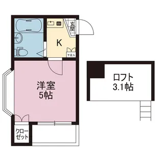 レオパレスクレスト横浜【2階】の間取り
