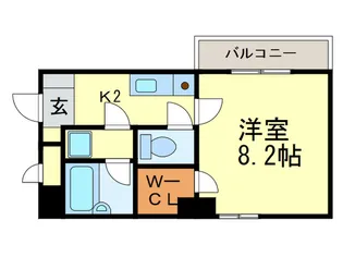 アビタシオン大橋南【2階】の間取り