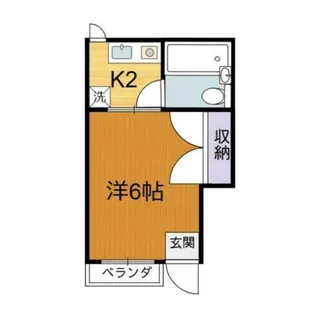 エヴァグリーンアパート【1階】の間取り