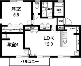 セジュール西豊和【2階】の間取り