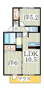 プロシード青葉台B【2階】の間取り