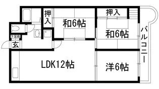 東朋第一マンション【5階】の間取り