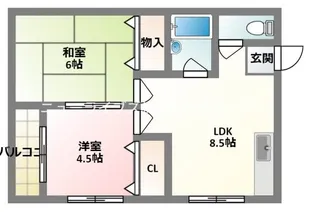 ベルメゾン中西【3階】の間取り