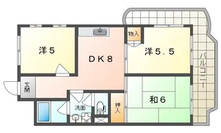 プリンスヴィラ寝屋川【9階】の間取り