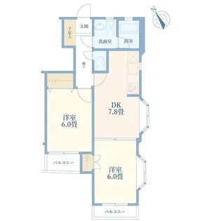 ワールドパレス大井仙台坂III【5階】の間取り