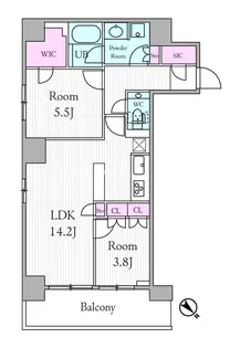 URBAN PARK GRANDE代官山【3階】の間取り