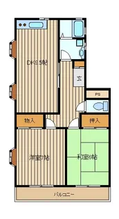 パルティアII【2階】の間取り