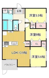 Plume葛野三条【1階】の間取り