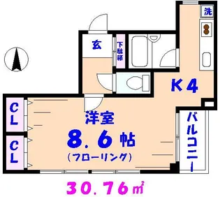 ペルテ市川1【3階】の間取り