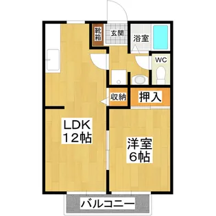 サンシティ南つくばB棟【2階】の間取り