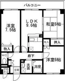 ジャクリン渚【1階】の間取り