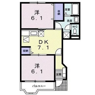 ボヌール・オアシス【1階】の間取り