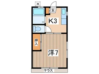コ-ポグリ-ン【1階】の間取り