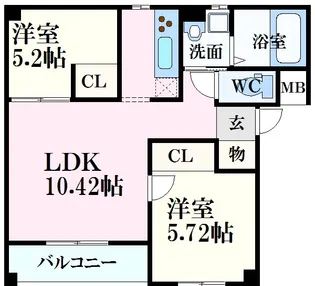 La Chere kubota【1階】の間取り