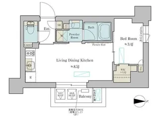 Brillia ist 武蔵小杉【5階】の間取り