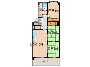 ファミ-ユ西浦【4階】の間取り