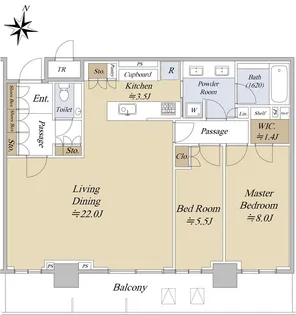 パークタワー西新宿【38階】の間取り