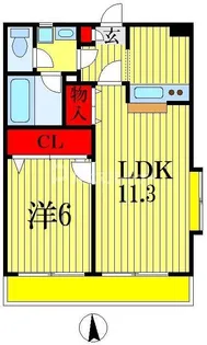 BAY SIDE COURT弐番館【1階】の間取り