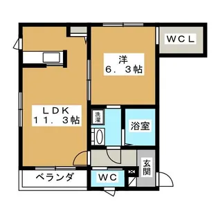 エクラージュ B【1階】の間取り