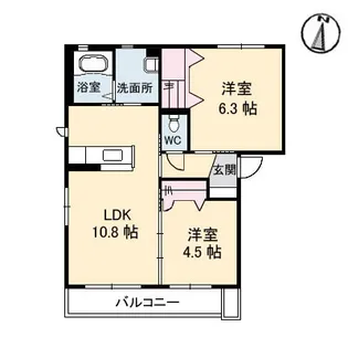 River Court I【1階】の間取り