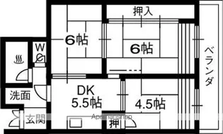 ロイヤルハイツさつき丘【3階】の間取り