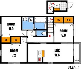 ビクトワール長束の間取り