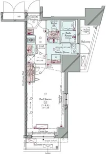コンシェリア後楽園 HILLTOP SQUARE【2階】の間取り
