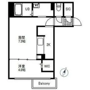 S-FORT北大前【2階】の間取り