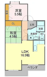 ニューサンハイツ中田【4階】の間取り