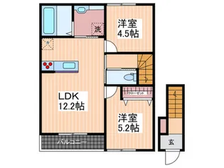 プランドルkumano【2階】の間取り
