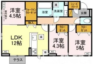 D-ROOMおゆみ野中央2丁目【1階】の間取り