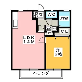 サンビレッジ鴨居A棟【1階】の間取り