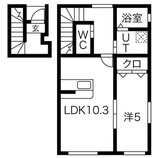 Crest尼沼C棟【2階】の間取り