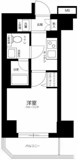 ハーモニーレジデンス品川WEST【9階】の間取り