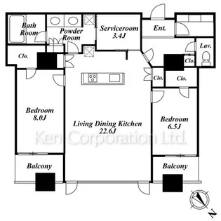 メトロタワー山下町【17階】の間取り
