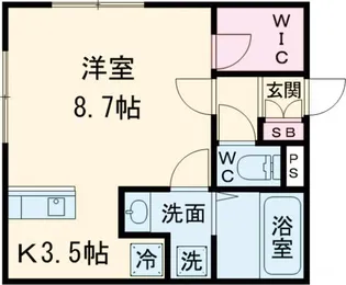 プランドール相生【1階】の間取り