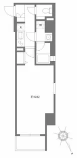 レガリス門前仲町パークサイド【2階】の間取り