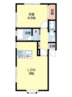 ヴァンベール八橋【2階】の間取り
