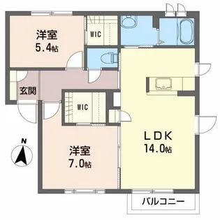 プロムナード南ケ丘B【1階】の間取り