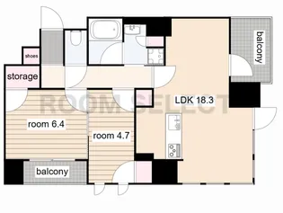 グランドメゾン名古屋駅【14階】の間取り