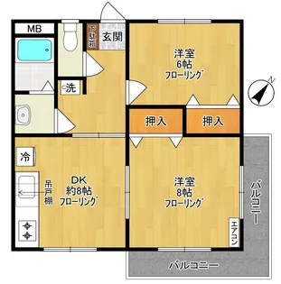 プラウトン【1階】の間取り