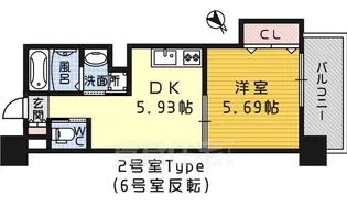 ハイツ・カトレヤ【14階】の間取り