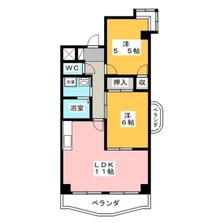 ファミール森【3階】の間取り