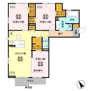 エスポワール上村A【2階】の間取り